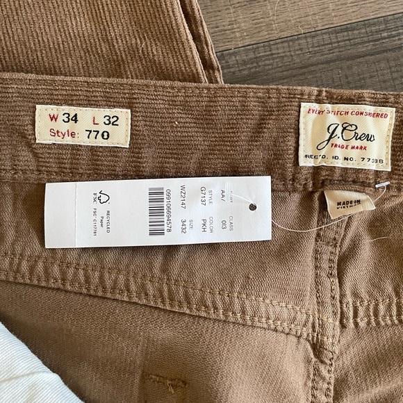 Men’s Jcrew Corduroy Brown NEW - Picture 2 of 6
